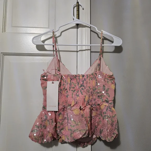 Elegant Pink Floral Camisole - Picture 3 of 6